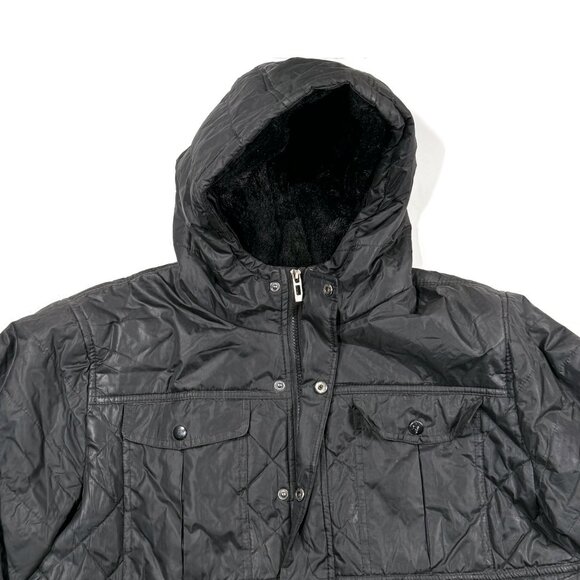 Yoki Jacket Mens Large Black Fleece Lined Hood Field Pockets - Picture 8 of 11